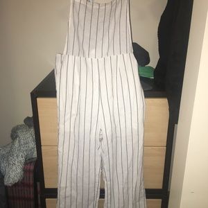 White striped jumpsuit